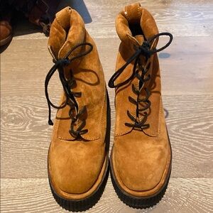 $550 Rag & Bone Women's Brown Sloane Suede Lace-up Boot 8.5